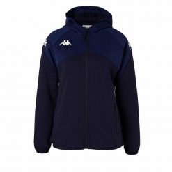 Damska bluza dresowa Kappa Fianta. Niebieskie bluzy sportowe damskie Kappa, m, bez wzorów, z dresówki, bez ramiączek, długie, z kapturem. Za 341.00 zł.