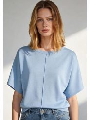 More & More Sweter w kolorze błękitnym rozmiar: 40. Niebieskie swetry klasyczne damskie MORE & MORE, bez kołnierzyka. Za 157.35 zł.