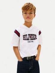 Tommy Hilfiger T-Shirt KB0KB10272 Biały Regular Fit. Białe t-shirty chłopięce Tommy Hilfiger, bez wzorów, z bawełny, bez ramiączek. Za 169.99 zł.