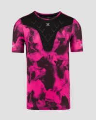 Koszulka biegowa męska X-Bionic Corefusion Run Shirt czarno-różowa. Czerwone t-shirty sportowe męskie X BIONIC, l, z dzianiny, bez ramiączek, do biegania. Za 454.30 zł.