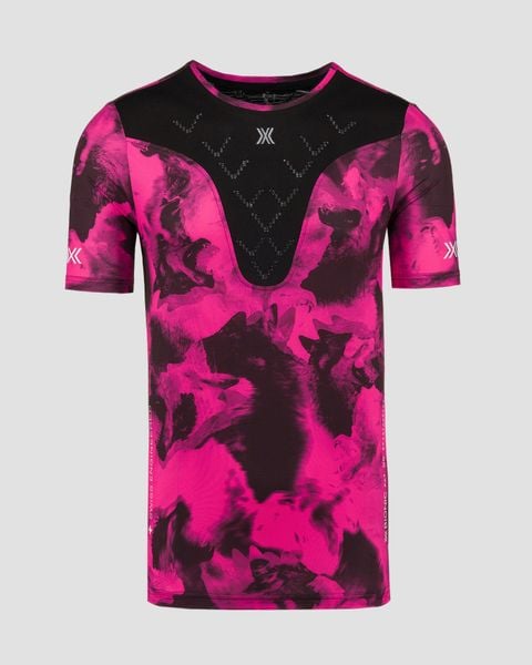Koszulka biegowa męska X-Bionic Corefusion Run Shirt czarno-różowa. Czerwone t-shirty sportowe męskie X BIONIC, l, z dzianiny, bez ramiączek, do biegania. Za 454.30 zł.