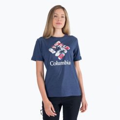 Koszulka trekkingowa damska Columbia Bluebird Day Relaxed. Niebieskie bluzki damskie Columbia, s, bez wzorów, sportowe, bez kołnierzyka, bez ramiączek. Za 35.99 zł.