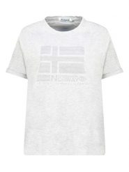 Geographical Norway Koszulka w kolorze szarym rozmiar: XXL. Szare t-shirty damskie Geographical Norway, xxl, bez wzorów, z bawełny, bez kołnierzyka. Za 56.99 zł.