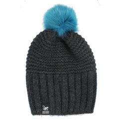 Czapka z pomponem – unisex – rozmiar uniwersalny – wyprodukowano w UE (szara). Szare czapki męskie SURF MONKEY, na zimę, bez wzorów, z materiału, eleganckie. Za 179.95 zł.