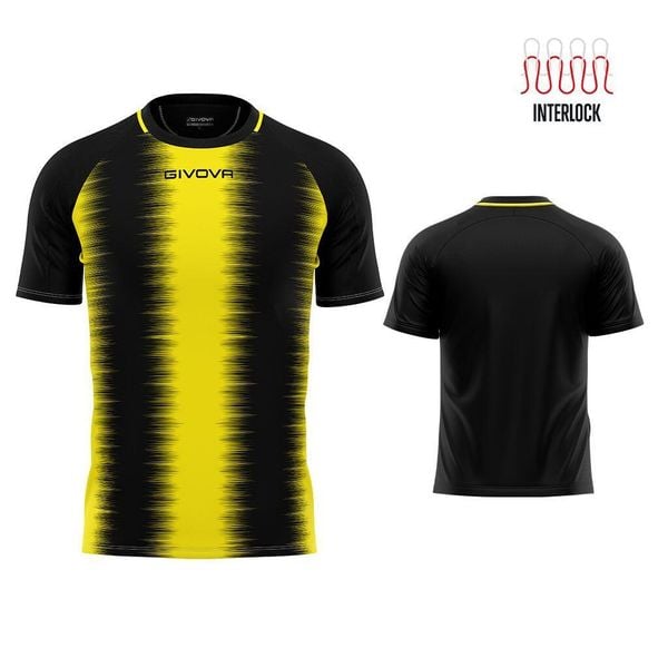 Koszulka sportowa Givova Stripe żółto-czarna. Czarne bluzki sportowe damskie Givova, l, z dzianiny, bez ramiączek, na fitness i siłownię. Za 70.25 zł.
