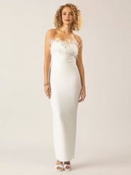 APART Sukienka w kolorze białym rozmiar: 36. Białe sukienki damskie Apart, bez wzorów, bez kołnierzyka, bez ramiączek, maxi. Za 282.99 zł.