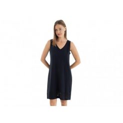Sukienka plażowa rozm. S Black L257439. Czarne sukienki damskie Massana Homewear, na co dzień, na lato, l, w ażurowe wzory, z bawełny, eleganckie, bez kołnierzyka, bez ramiączek, koszulowe. Za 226.00 zł.