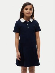Tommy Hilfiger Sukienka codzienna KG0KG09401 M Granatowy Regular Fit. Niebieskie sukienki dziewczęce Tommy Hilfiger, bez wzorów, z bawełny, bez ramiączek. Za 269.99 zł.