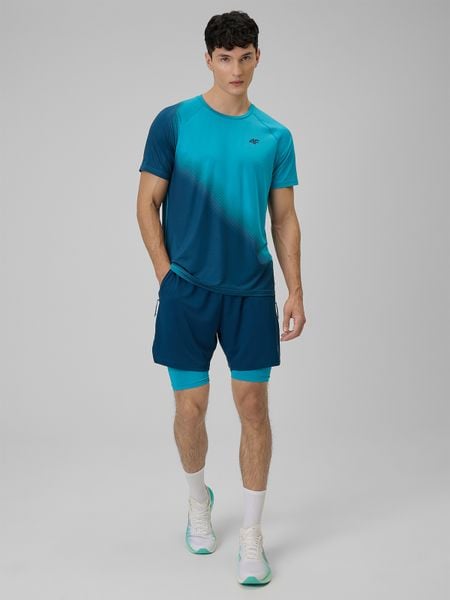 4F Spodenki treningowe szybkoschnące męskie - turkusowe XXL. Niebieskie szorty sportowe męskie 4f, m, na fitness i siłownię. Za 169.99 zł.