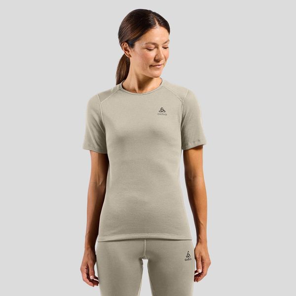 Bielizna termoaktywna z długim rękawem Odlo BL TOP crew neck s/s ACTIVE WARM. Niebieskia bielizna termoaktywna damska Odlo, s, z aplikacjami, z materiału. Za 249.99 zł.