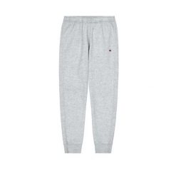 Szare spodnie dresowe Champion męskie - 100% poliester. Szare spodnie dresowe męskie CHAMPION, bez wzorów, z dresówki. Za 130.99 zł.