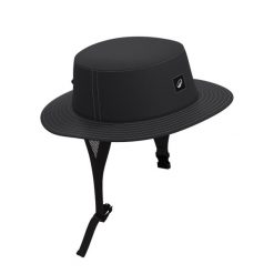 Kapelusz surfingowy Olaian 500 Newblack. Czarne kapelusze damskie OLAIAN, bez wzorów, z materiału. Za 54.99 zł.