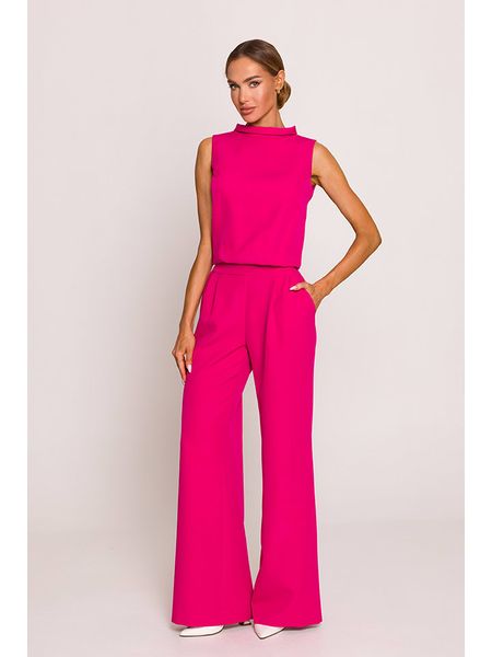 Made of emotion Kombinezon w kolorze różowym rozmiar: M. Różowe kombinezony damskie Made Of Emotion, m, bez wzorów, bez kołnierzyka, bez ramiączek. Za 253.54 zł.