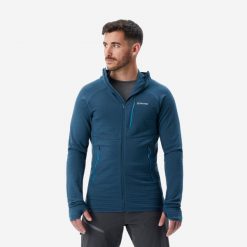 Sweter męski merino z kapturem Alpinism Simond. Niebieskie swetry męskie SIMOND, m, bez wzorów, z elastanu, bez kołnierzyka. Za 349.99 zł.