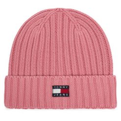 Czapka Tommy Hilfiger. Czerwone czapki zimowe damskie Tommy Hilfiger. Za 149.99 zł.