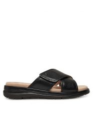 Caprice Klapki 9-27207-44 Czarny. Czarne klapki damskie Caprice, bez wzorów, ze skóry, bez obcasa. Za 159.99 zł.