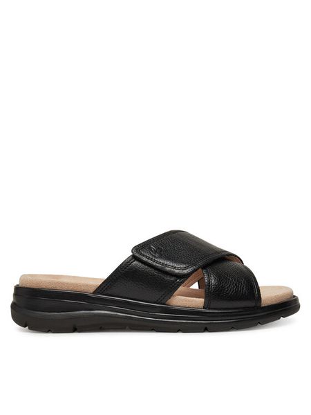 Caprice Klapki 9-27207-44 Czarny. Czarne klapki damskie Caprice, bez wzorów, ze skóry, bez obcasa. Za 159.99 zł.