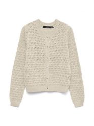 Vero Moda Kardigan "Jaqueline" w kolorze beżowym rozmiar: XS. Brązowe kardigany damskie Vero Moda, xs, bez wzorów, ze splotem. Za 86.99 zł.