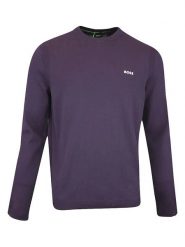 Hugo Boss Sweter w kolorze fioletowym rozmiar: 3XL. Różowe swetry męskie Hugo Boss, xl, bez wzorów, z bawełny, bez kołnierzyka. Za 356.95 zł.