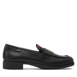 Lordsy LOVE MOSCHINO. Czarne mokasyny damskie Love Moschino. Za 459.99 zł.