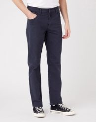 WRANGLER TEXAS MĘSKIE SPODNIE JEANSOWE DARK NAVY W12193XAE 112319293. Niebieskie spodnie materiałowe męskie Wrangler, bez wzorów, z jeansu. Za 209.99 zł.