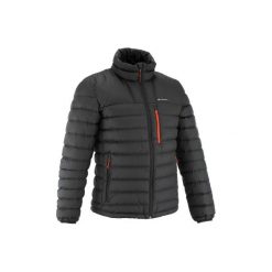 Kurtka trekkingowa Trek 500 Down męska. Czarne kurtki męskie FORCLAZ, m, bez wzorów, z materiału, bez kaptura. Za 249.99 zł.