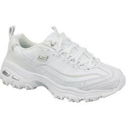 Buty sportowe damskie Skechers DLites Fresh Start. Białe buty sportowe na co dzień damskie Skechers, bez wzorów, z materiału. Za 299.99 zł.