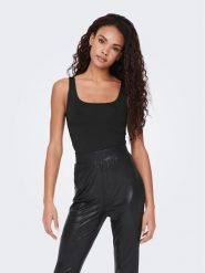 ONLY Top Lea 15278090 Czarny Regular Fit. Czarne topy damskie Only, xl, bez wzorów, z syntetyku, bez kołnierzyka. Za 84.97 zł.