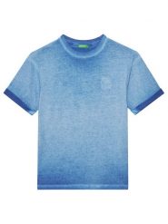 United Colors Of Benetton T-Shirt 3085C10P9 Niebieski Regular Fit. Niebieskie t-shirty chłopięce United Colors Of Benetton, bez wzorów, z bawełny, bez ramiączek. Za 49.99 zł.