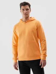4F Bluza dresowa nierozpinana z kapturem męska - pomarańczowa M. Brązowe bluzy z kapturem męskie 4f, m, z bawełny. W wyprzedaży za 119.99 zł.