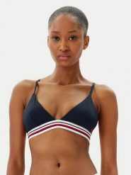 Tommy Hilfiger Góra od bikini UW0UW05805 Granatowy. Niebieskie bikini damskie Tommy Hilfiger, bez wzorów. Za 129.99 zł.