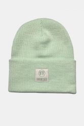Czapka unisex dla dorosłych - migdałowa. Zielone czapki męskie AFTER ESSENTIALS, z aplikacjami, z dzianiny. Za 55.00 zł.