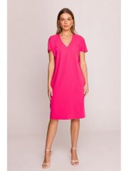 Stylove Sukienka w kolorze różowym rozmiar: XL. Różowe sukienki damskie Stylove, na co dzień, xl, bez wzorów, bez kołnierzyka, bez ramiączek, midi, proste. Za 202.98 zł.