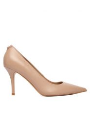 Guess Szpilki FLFPRN LEA08 Beżowy. Brązowe szpilki Guess, z aplikacjami, ze skóry, bez obcasa. Za 679.99 zł.