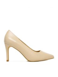 Lasocki Szpilki CEO-WS1619-02 Beżowy. Brązowe szpilki Lasocki, bez wzorów, ze skóry, bez obcasa. Za 249.99 zł.