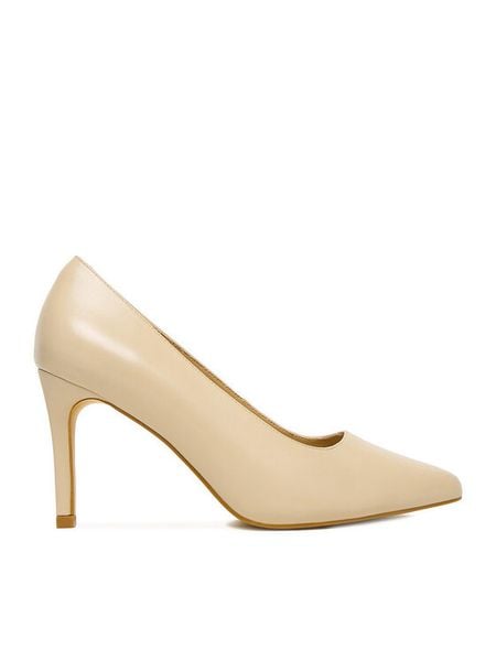 Lasocki Szpilki CEO-WS1619-02 Beżowy. Brązowe szpilki Lasocki, bez wzorów, ze skóry, bez obcasa. Za 249.99 zł.