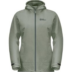 Kurtka w góry damska Jack Wolfskin 11156214137. Zielone kurtki damskie Jack Wolfskin, na jesień, m, bez wzorów, z syntetyku, z kapturem. Za 924.00 zł.