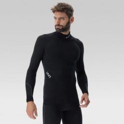 Bielizna top męski UYN Ambityon Uw Lg Sl Turtle Neck. Czarna bielizna termoaktywna męska UYN, m, bez wzorów, z materiału. Za 462.75 zł.