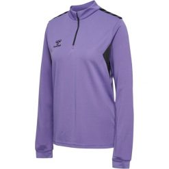 Damska bluza z zamkiem błyskawicznym Hummel Authentic. Fioletowe bluzy bez kaptura damskie HUMMEL, l, z poliesteru. Za 249.00 zł.