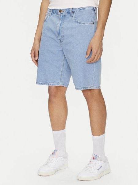 Lee Szorty jeansowe Asher 112364084 Niebieski Loose Fit. Niebieskie szorty męskie Lee, z bawełny, bez kołnierzyka. Za 159.99 zł.