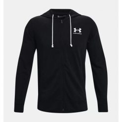 Bluza męska Under Armour RIVAL TERRY LC FZ. Czarne bluzy bez kaptura męskie Under Armour, m. Za 269.99 zł.