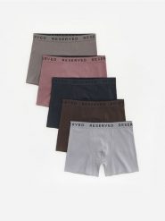 5 pack bokserek Long - jasnofioletowy. Fioletowe bokserki męskie Reserved, bez wzorów. Za 109.99 zł.