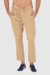 7 FOR ALL MANKIND Beżowe spodnie męskie jogger Chino. Brązowe spodnie materiałowe męskie 7 FOR ALL MANKIND, bez wzorów, z bawełny. W wyprzedaży za 559.99 zł.