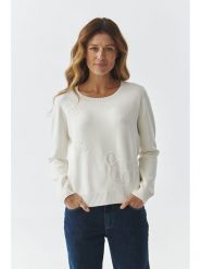 TATUUM Sweter "Sweety" w kolorze kremowym rozmiar: L. Brązowe swetry klasyczne damskie Tatuum, l, bez kołnierzyka. Za 205.93 zł.