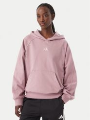Adidas Bluza Adidas Kit Small Logo KV9791 Różowy Loose Fit. Czerwone bluzy bez kaptura damskie Adidas, m, z bawełny. Za 278.99 zł.