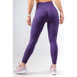 Legginsy bezszwowe damskie modelujące sylwetkę. Fioletowe legginsy sportowe damskie 2SkIN, l, bez wzorów, z nylonu, na fitness i siłownię. Za 219.00 zł.