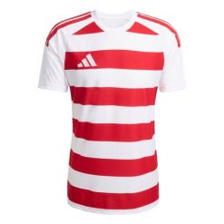 Koszulka męska adidas Hooped 26 Jersey biało-czerwona KF3388. Białe t-shirty sportowe męskie Adidas, m, z jersey, bez ramiączek, do piłki nożnej. Za 90.99 zł.