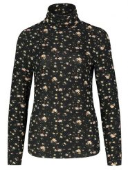 Fresh Made Koszulka w kolorze czarno-beżowym rozmiar: L. Czarne bluzki damskie Fresh Made, l, bez wzorów, bez kołnierzyka, bez ramiączek. Za 60.99 zł.