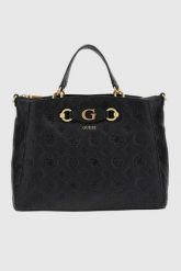 GUESS Czarna torebka Izzy Peony Girlfriend. Czarne torebki klasyczne damskie Guess, z aplikacjami, bez dodatków. W wyprzedaży za 567.99 zł.