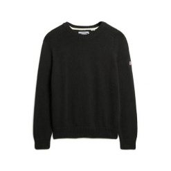 Damski sweter Superdry. Szare swetry klasyczne damskie Superdry., na zimę, z dzianiny, bez kołnierzyka. Za 288.40 zł.